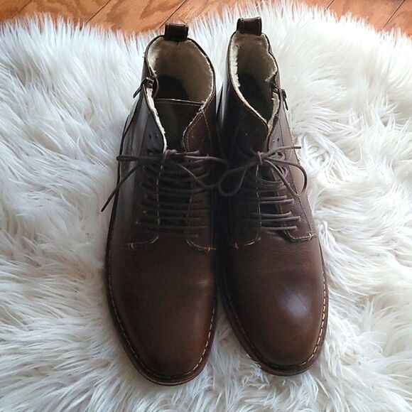 Mens Steve Madden Boots size 12 Harrison Dark Brown - Picture 1 of 6